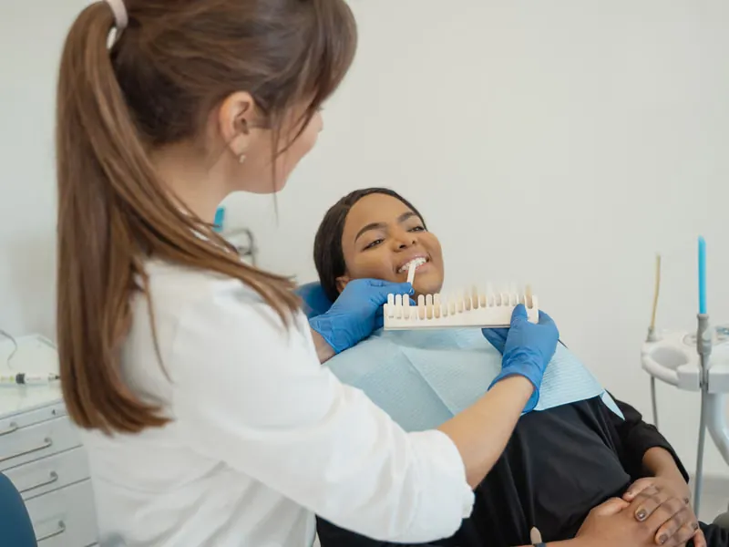 Child undergoing dental X-ray for Phase I early orthodontic assessment at Deekshu Dental Sarjapura Bangalore